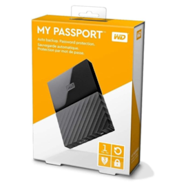 Hard Disk Externo Western Digital 1tb My Passport Usb 3.2 2,5" Wdbynn0010bbk-0b