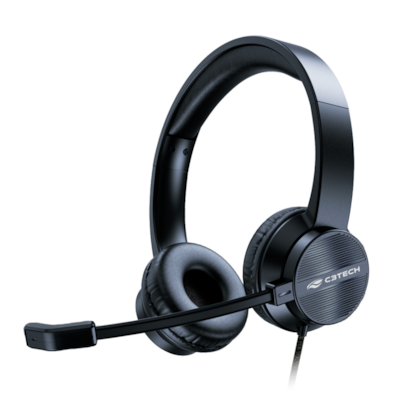 Headset C3Tech Usb Com Controle Chamadas E Midia Preto Ph-380Bk