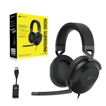Headset Corsair Hs65 Surround Drivers De 50Mm 7.1 Surround Preto Ca-9011270-Na