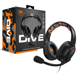 Headset Cougar Dive Drivers De 50Mm 3.5Mm Preto E Laranja Cgr-P508-270