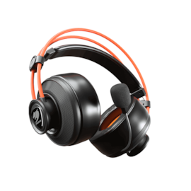 Headset Cougar Immersa Ti Stereo Microfone Retractil 9.7mm Preto E Laranja 3h300p40t.0001