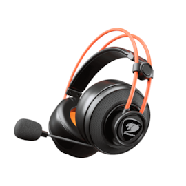 Headset Cougar Immersa Ti Stereo Microfone Retractil 9.7mm Preto E Laranja 3h300p40t.0001