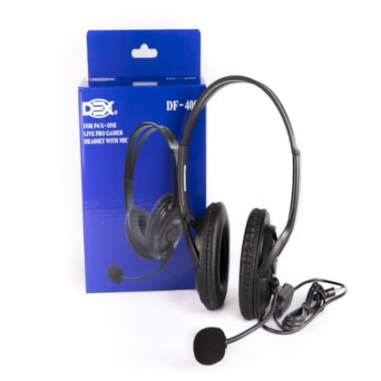 HEADSET DEX DF-400 C/ MICROFONE PRETO PS4 - DEX M