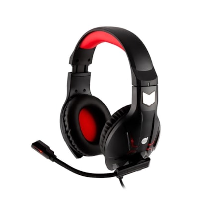 HEADSET GAMER DAZZ TITAN USB PRETO E VERMELHO - 624848