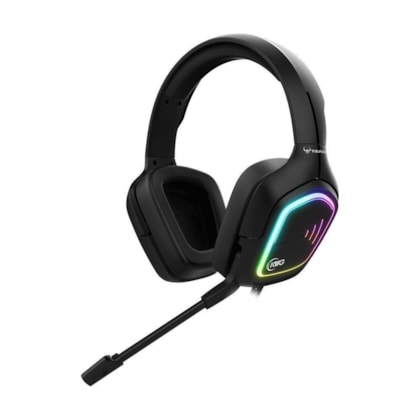 HEADSET GAMER KWG TAURUS M2 PRETO COM RGB