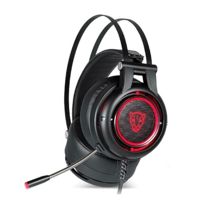 HEADSET GAMER MOTOSPEED H18 7.1 PRETO COM LED VERMELHO