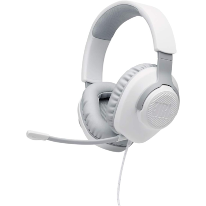 Headset Jbl Quantum 100 Multiplataforma Drivers 40mm Branco Jblquantum100whtam