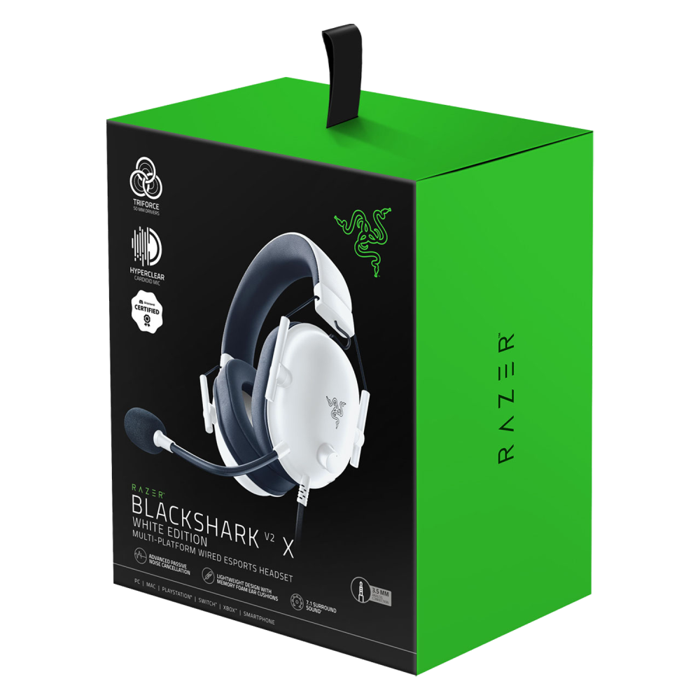 Headset Razer Blackshark V2 X Branco Rz04-03240700-r3u1 - Microgem