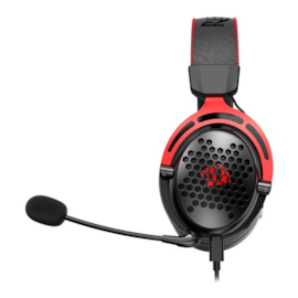 Headset Redragon Diomedes 7.1 Surround Usb 3.5Mm Drivers De 53Mm Preto E Vermelho H386