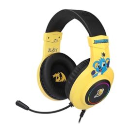 Headset Redragon Hylas Brancoala Rgb Drivers De 50mm Preto e Amarelo B260rgb