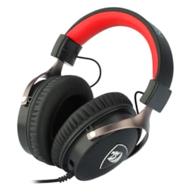 Headset Redragon Icon Usb Virtual Surround 7.1 Drivers de 50mm 3.5mm Preto Vermelho H520