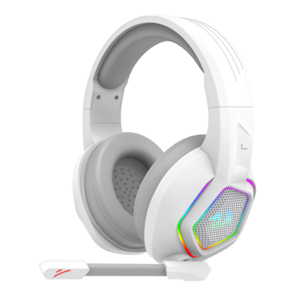 Headset Redragon Medea Lunar Rgb Branco Drivers De 50mm Usb E P2 H280w-rgb