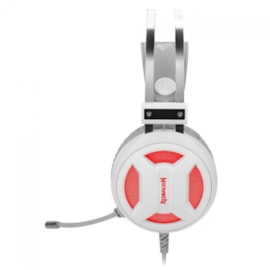 Headset Redragon Minos Lunar Led Vermelho Usb Surround 7.1 Branco H210w