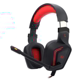 Headset Redragon Muses 2 Preto Surround 7.1 Usb Preto Vermelho H310-1