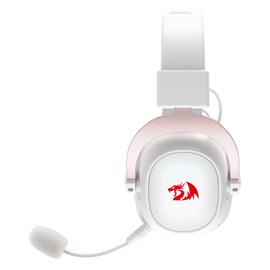 Headset Redragon Zeus Pro Sem Fio Bluetooth Microfone Destacável Surround 7.1 Branco H510w-pro