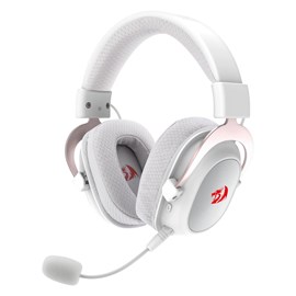 Headset Redragon Zeus Pro Sem Fio Bluetooth Microfone Destacável Surround 7.1 Branco H510w-pro