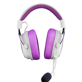 Headset Redragon Zeus X Rgb Soda Pop Usb 2.0 Drivers De 53mm Virtual Surround 7.1 Branco Com Roxo H510wp-rgb