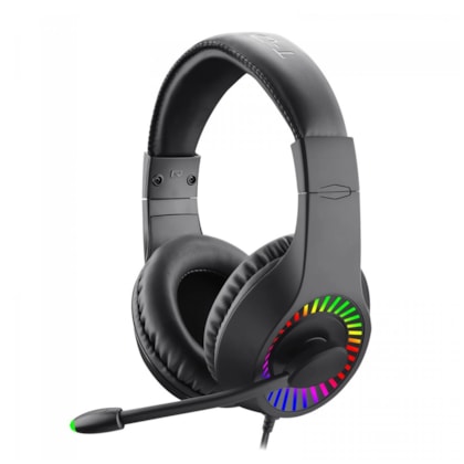 Headset T-dagger Caspian Rgb 3.5mm + Usb Drivers De 40mm Preto T-rgh211