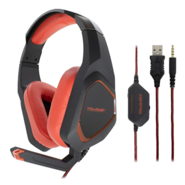 Headset Tecdrive Pantera Usb E P3 Preto E Vermelho Px-7