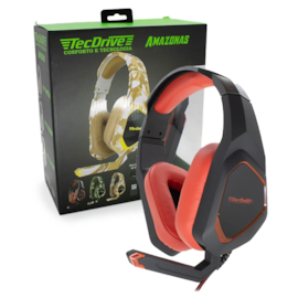 Headset Tecdrive Pantera Usb E P3 Preto E Vermelho Px-7