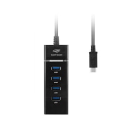 Hub C3tech Tipo C Para 4 Porta Usb 3.0 Preto Hu-c300bk