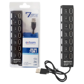 Hub Exbom Usb 2.0 Para 7 Portas Usb 2.0 Uh-2S7