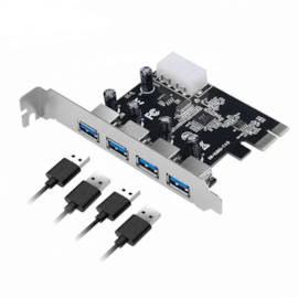 Hub Pci-E Knup 4 Usb 3.0 Fêmea 5 Gbps Kp-T102