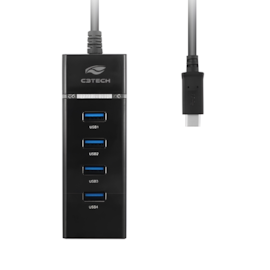 Hub Usb C3tech Hu-300 4 Portas Usb 3.0 Preto Hu-c300bk