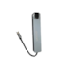 Hub Usb Exbom 1 Usb Tipo C Macho 2 Usb 3.0 1 Hd4K 2 Usb Tipo C 1 Sd 1 Tf 1 Rj45 Femêa Udc-Phnr1008B