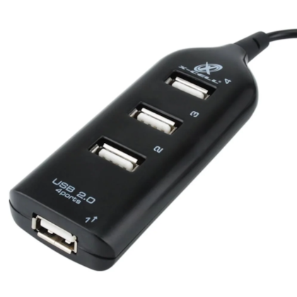 Hub Usb Hi Speed Usb Para 4 Portas Usb 2.0 Preto Yaxu77512