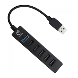 Hub Usb Keytime Data Port 1 Entrada Usb 2.0 6 Entradas Usb 2.0 Preto Kyt00036