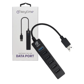 Hub Usb Keytime Data Port 1 Entrada Usb 2.0 6 Entradas Usb 2.0 Preto Kyt00036