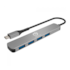 Hub Usb Keytime Synczone 1 Usb Tipo C Macho 4 Usb 3.0 Fêmea Cinza Kyt00034