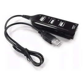 Hub Usb Knup 1 Usb 2.0 Macho 4 Usb 2.0 Fêmea Preto Hb-t56