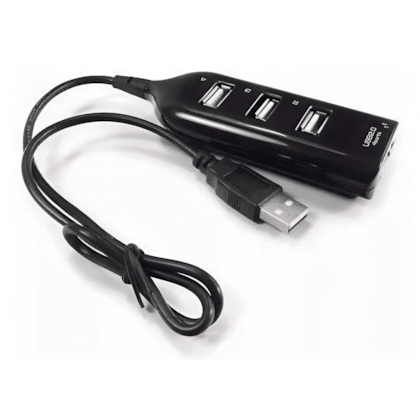 Hub Usb Knup 1 Usb 2.0 Macho 4 Usb 2.0 Fêmea Preto Hb-t56