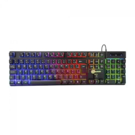 Kit 4 Em 1 Teclado Mouse Headset Mousepad Kalkan Odin Lite Led Rainbow Preto Klk00060