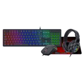 Kit 4 Em 1 Teclado Mouse Headset Mousepad Redragon Essentials Preto S166 Pt