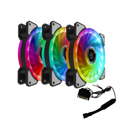 Kit Cooler Com 3 Fans Alseye D-Ringer Rainbow Rgb 120mm