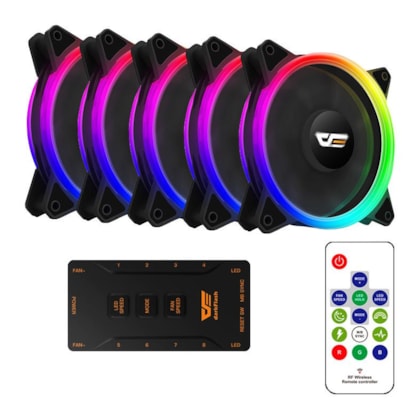 Kit Cooler Fan Aigo Darkflash Dr12 Pro Kit 5in1 A-rgb 5x120mm Dr12-pro-5in1