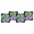 Kit Cooler Fan Armets Gaming Sergeant Wing 4x Preto Rainbow Rgb 120mm X 120mm Kcf4-01