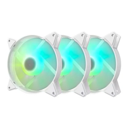 Kit Cooler Fan Darkflash C6ms 3x1 Argb 12x12 Branco