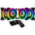 Kit Cooler Fan Gamdias Aeolus M2-1204r Rgb Com 4 Fans 120mm Com Controladora