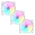 KIT COOLER FAN HYRAX 3X ARGB, 120MM, BRANCO, PARA GABINETE - HCL603W