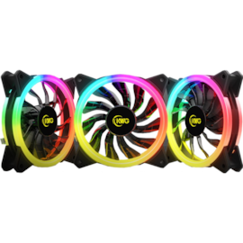 Kit Cooler Fan Kwg Gemini M1 1203R Rgb Com 3 Fans Com Controladora M1-1203R