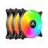 Kit Cooler Fan Redragon 3x Preto Argb 120mm X 120mm Gc-f013