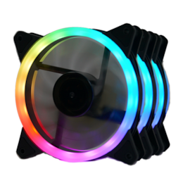 Kit Cooler Fan Redragon Gc-f011 3 Fans Rgb 3x 120mm Com Controladora F011