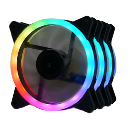 Kit Cooler Fan Redragon Gc-f011 3 Fans Rgb 3x 120mm Com Controladora F011