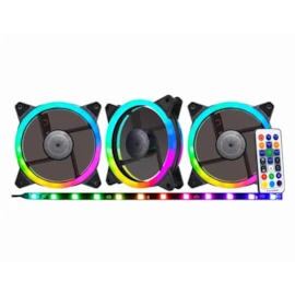 Kit Cooler K-Mex Aaea Syncii Argb 120Mm Com 3 Fans Com Controladora Com Fita