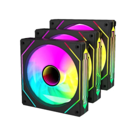 Kit Cooler Redragon Argb 120Mm Com 3 Fans Preto Gc-F015