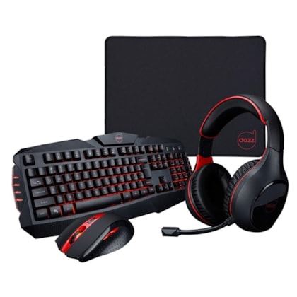 KIT DAZZ COMBO ARSENAL, TECLADO, MOUSE, MOUSEPAD, HEADSET